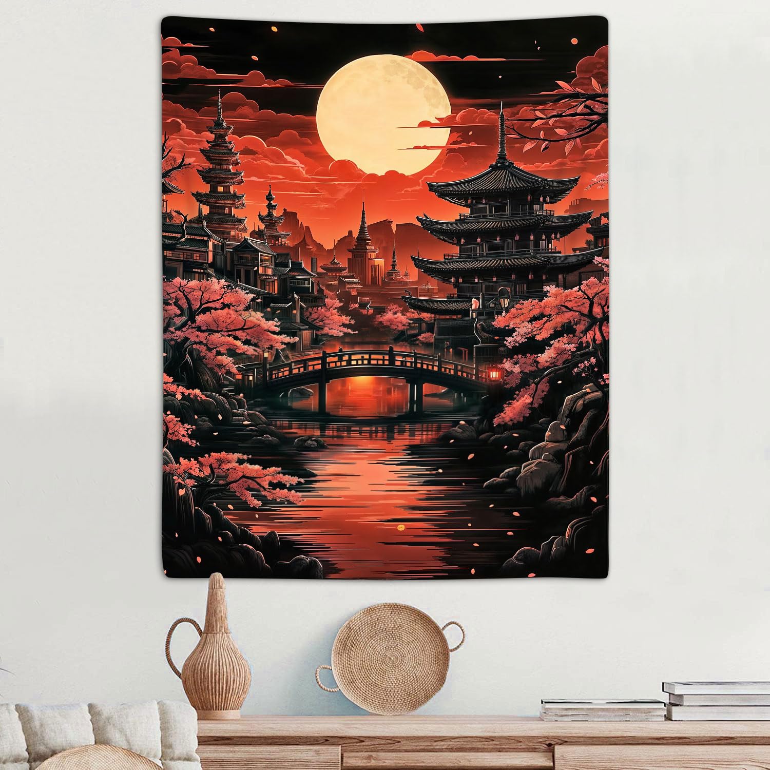 Amazon.com: Sanzugh Anime Japanese Tapestry, Cool Japan Black and