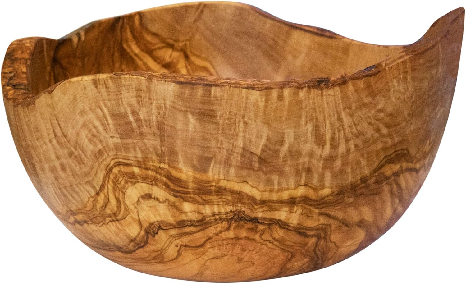 Thirteen Chefs Tramanto Olive Wood Fruit Bowl Centerpiece