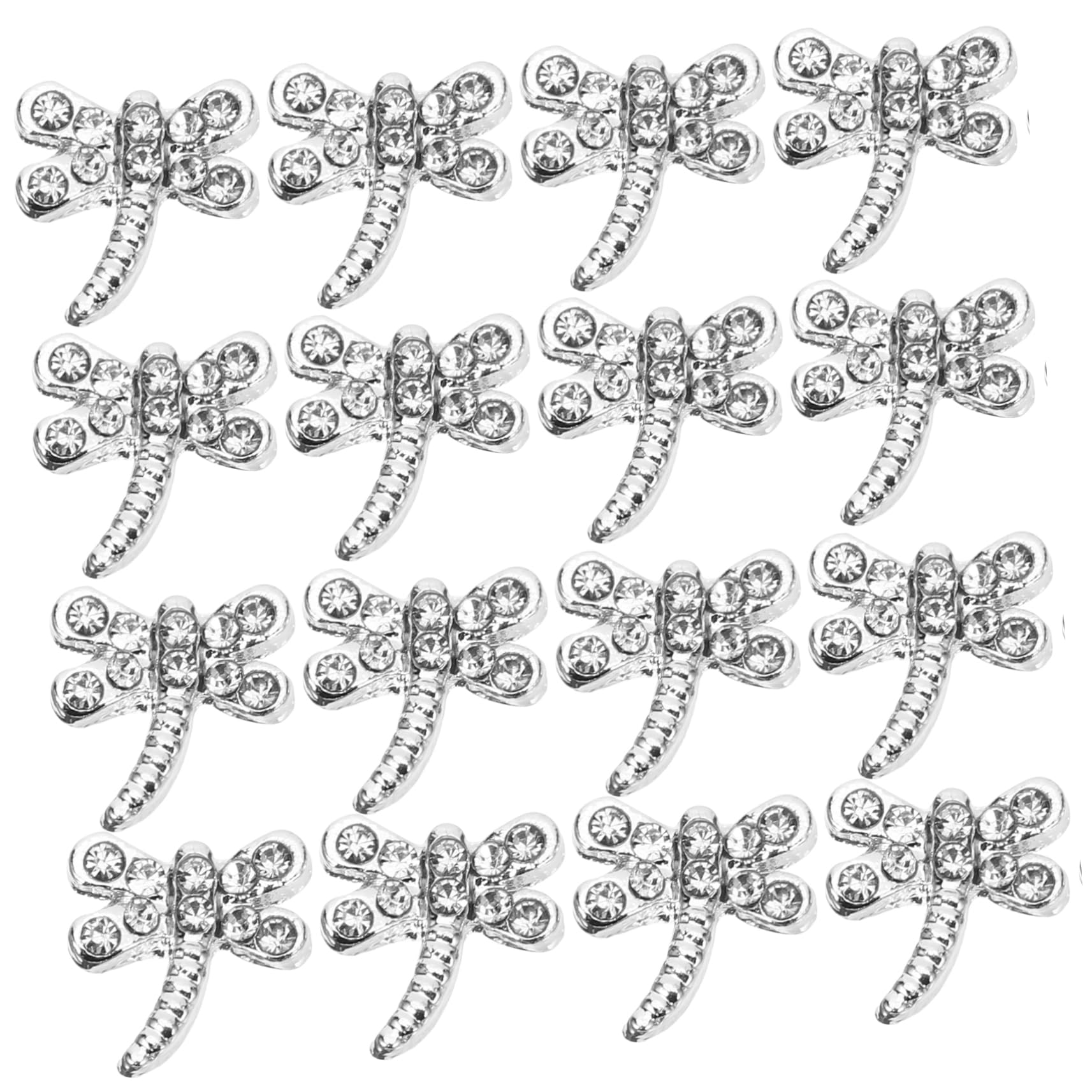 SHERCHPRY 5 Set Adesivi Per Manicure Di Gioielli in Lega Ciondoli Per Unghie Strass Decorazioni Unghie Gemme Per Unghie Per Nail Art Drago Di Undici Per Unghie Argento 20 Pezzi*5