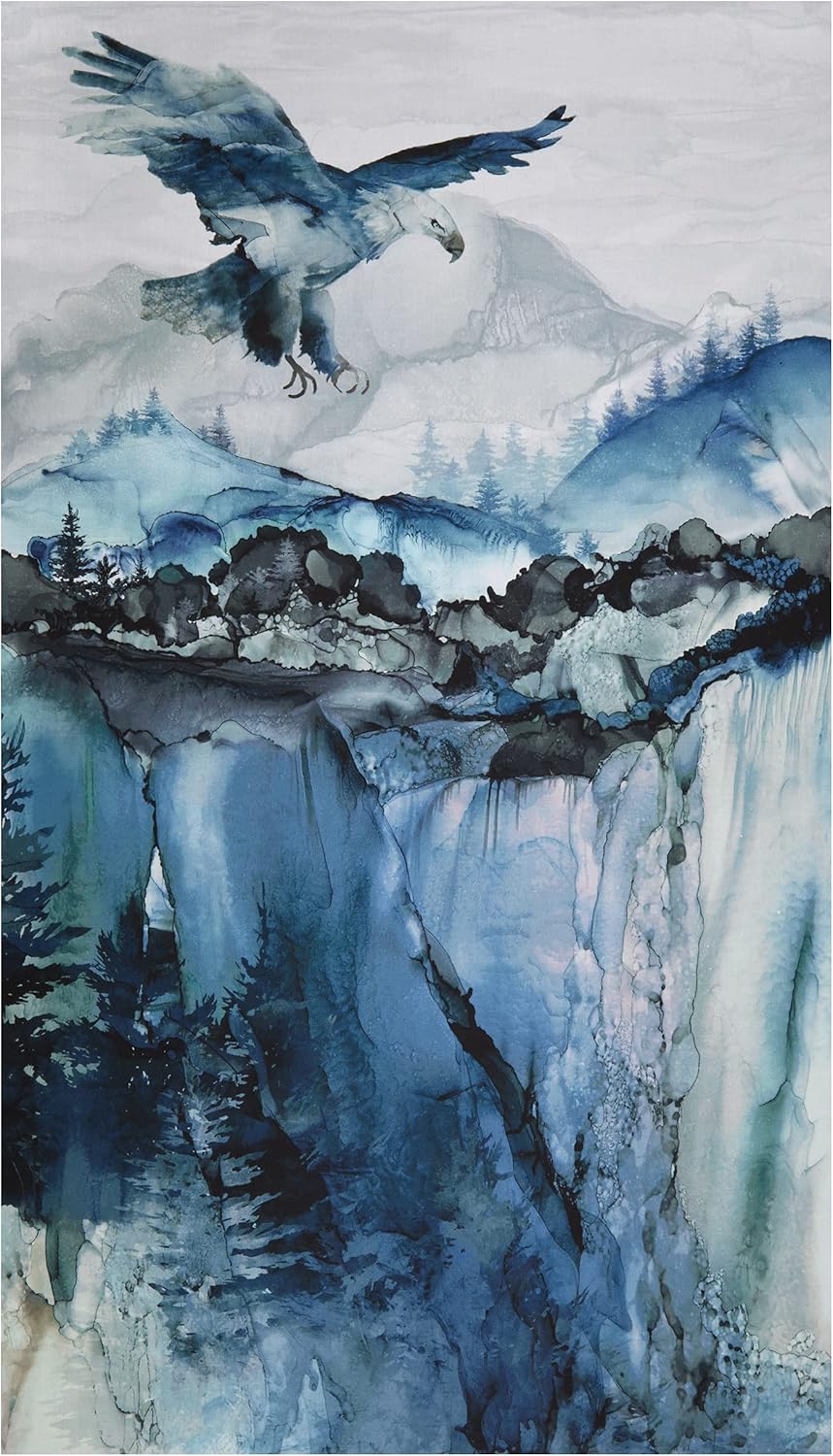 Northcott Soar 24'' Panel Fabric, Moody Blues