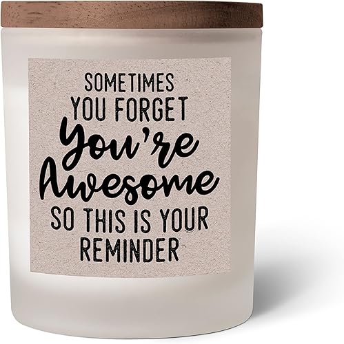 Veracco Sometimes You Forget You are Awesome So This is Your Reminder Candle Regalos de cumpleaños para ella, él, mujeres, mamá, hermana, mejores