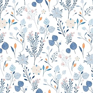 PeonyQueen Blue Floral Wallpaper Peel Lahore, Karachi - Pakistan