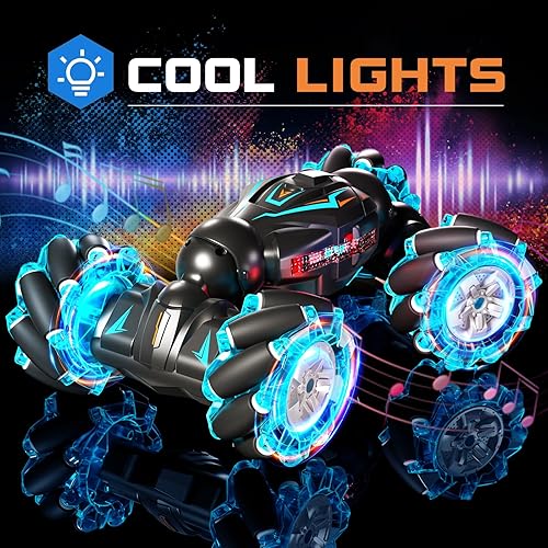 Miniatura 4 de Auto de acrobacias a control remoto 112, 2.4 GHz, 4WD, control remoto, sensor de gestos, vehículos todoterreno giratorios de doble cara, giros de