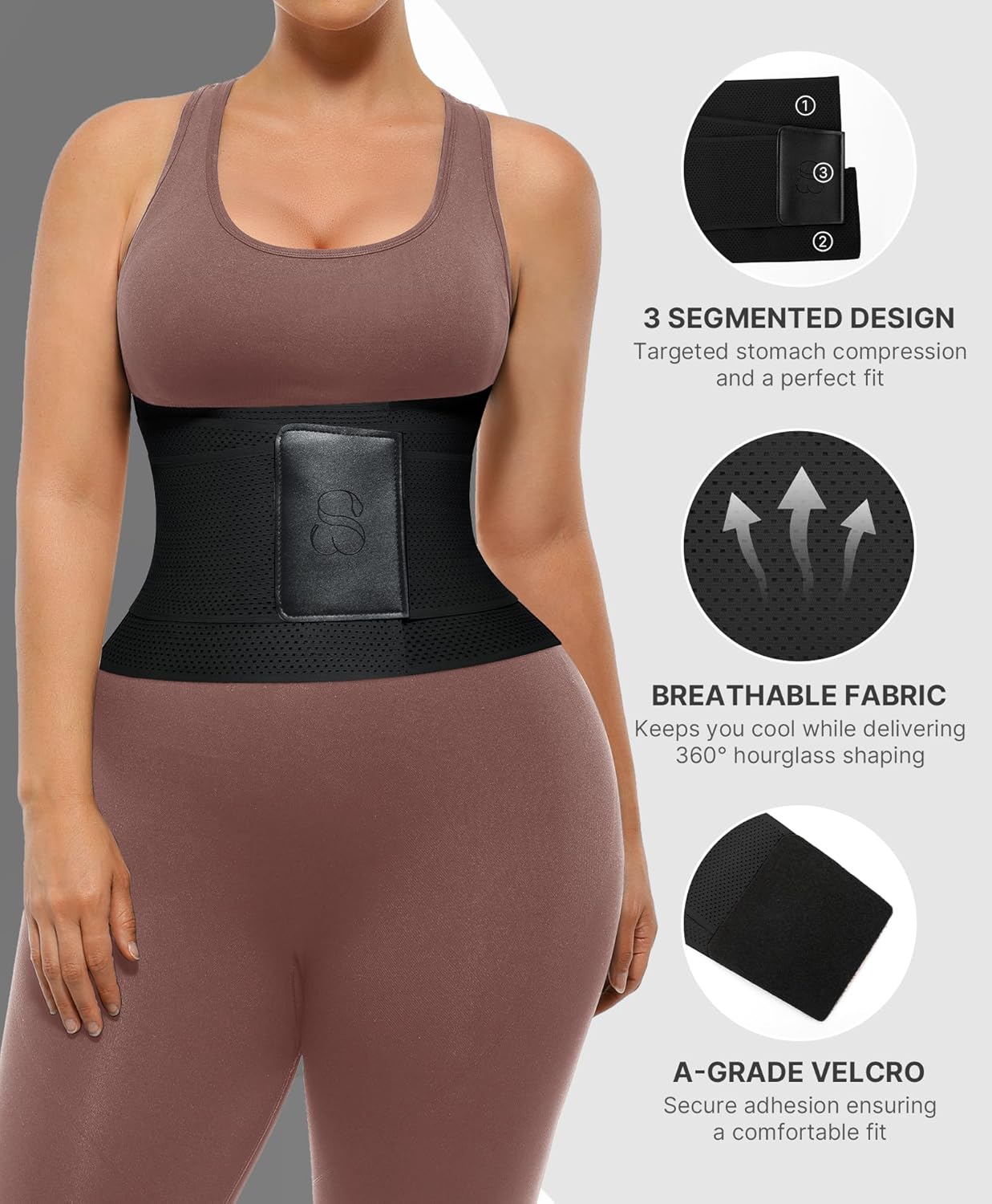 SHAPELLX Waist Trainer for Women Waist Cincher Corset Shapewear Body Shaper Tummy Control Stomach Belt Postpartum Band - Image 4