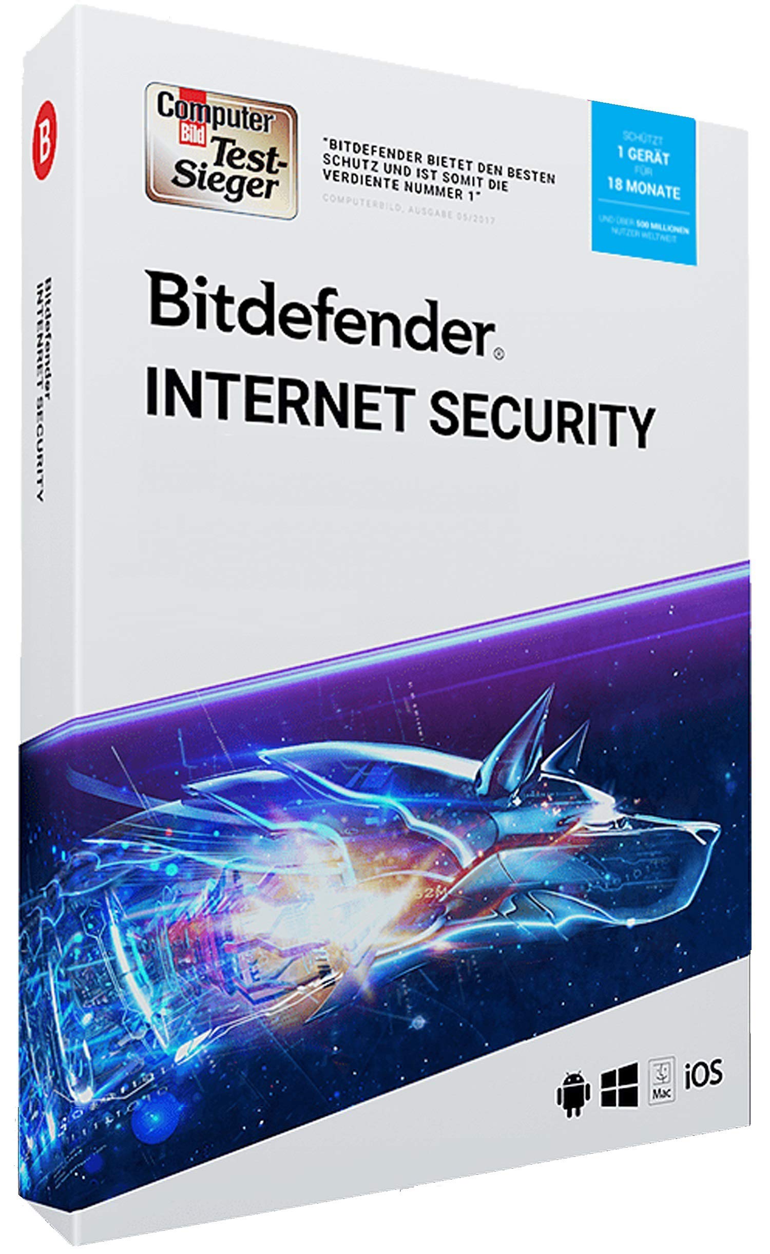 Bitdefender Total Security | 2025 inkl. 200MB VPN / 1 Gerät / 1,5 Jahre