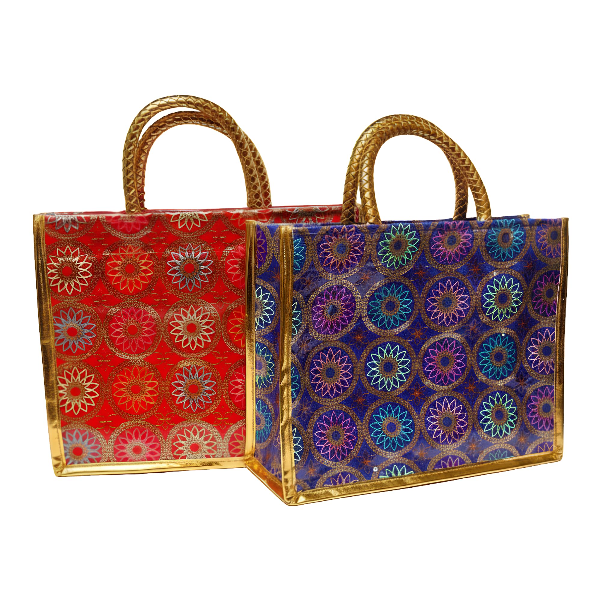 Betterminds Return Gift Bags, Decorative Wedding and Housewarming Gift Bags with Gold Handle-image-29