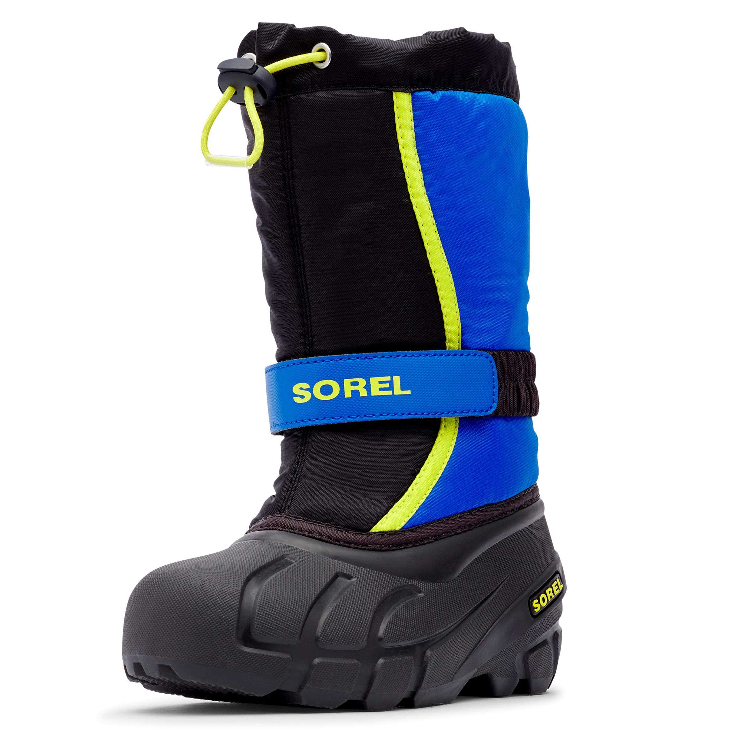 Sorel KIDS FLURRY Waterproof Unisex Baby Snow Boots, Black (Black x Super Blue) - Children, 8 UK