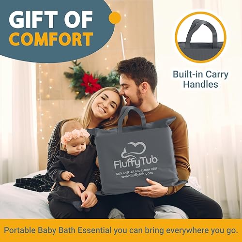 Miniatura 7 de Juego de rodilleras y codos de baño para bebé, 2 pulgadas de grosor, espuma viscoelástica, alfombrilla resistente al agua, cojín esencial para el