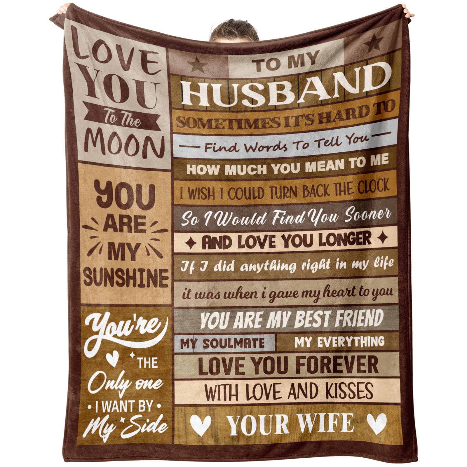 Couverture en flanelle pour mari cadeau d'anniversaire romantique femme