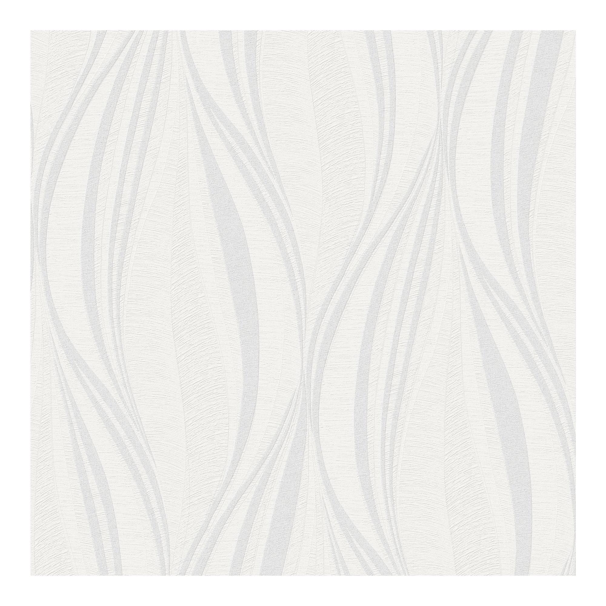 Boutique Unisex White Tango Geometric Wallpaper In