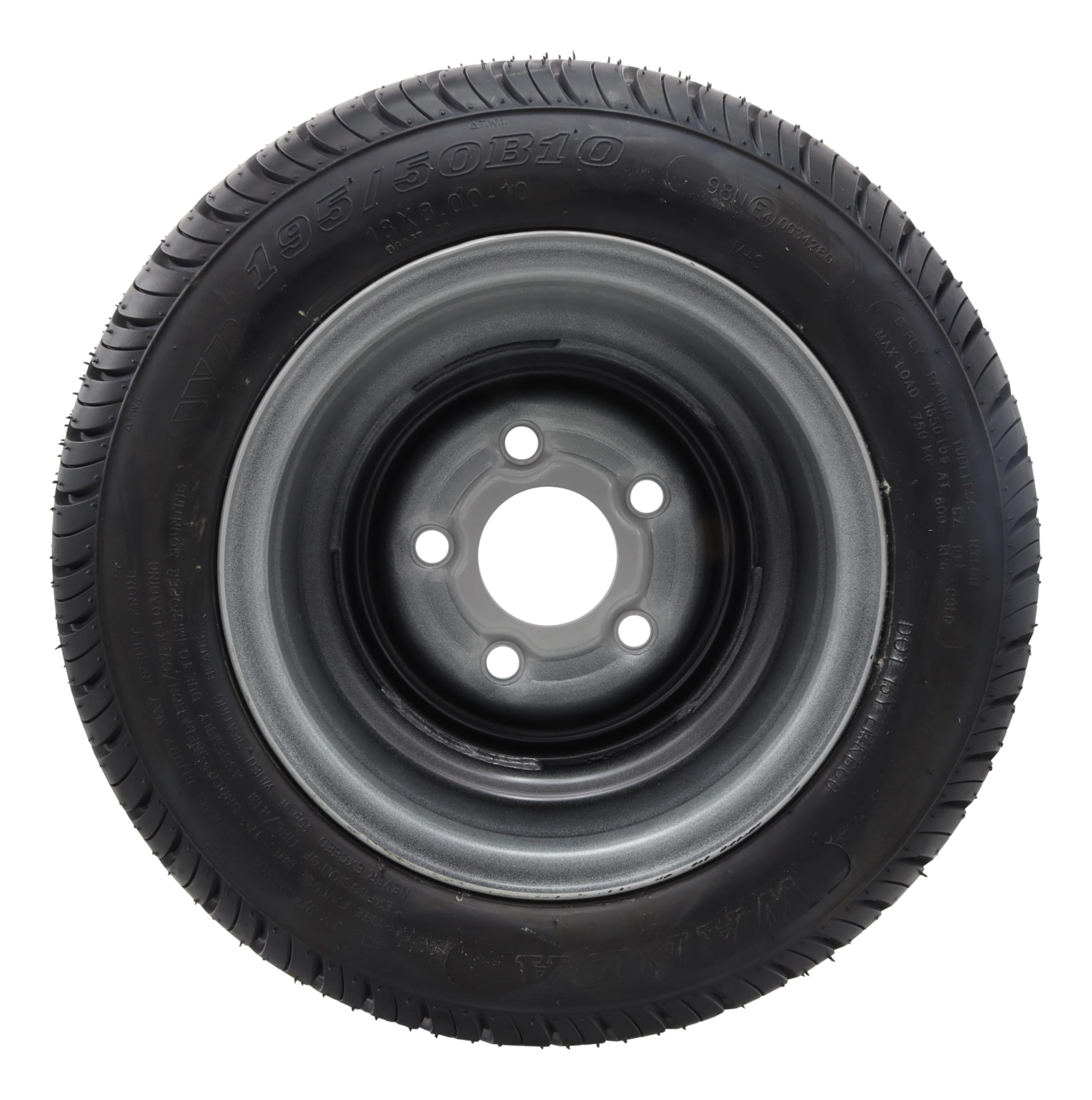 Komplettrad 195/50 B 10 98N Felge Stahl 18x8.0-10