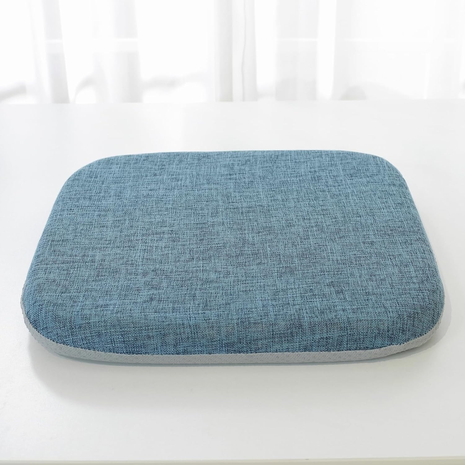 Set di 2 cuscini per sedia in memory foam, lavabili, antiscivolo, per sala da pranzo, cucina e sedie da ufficio