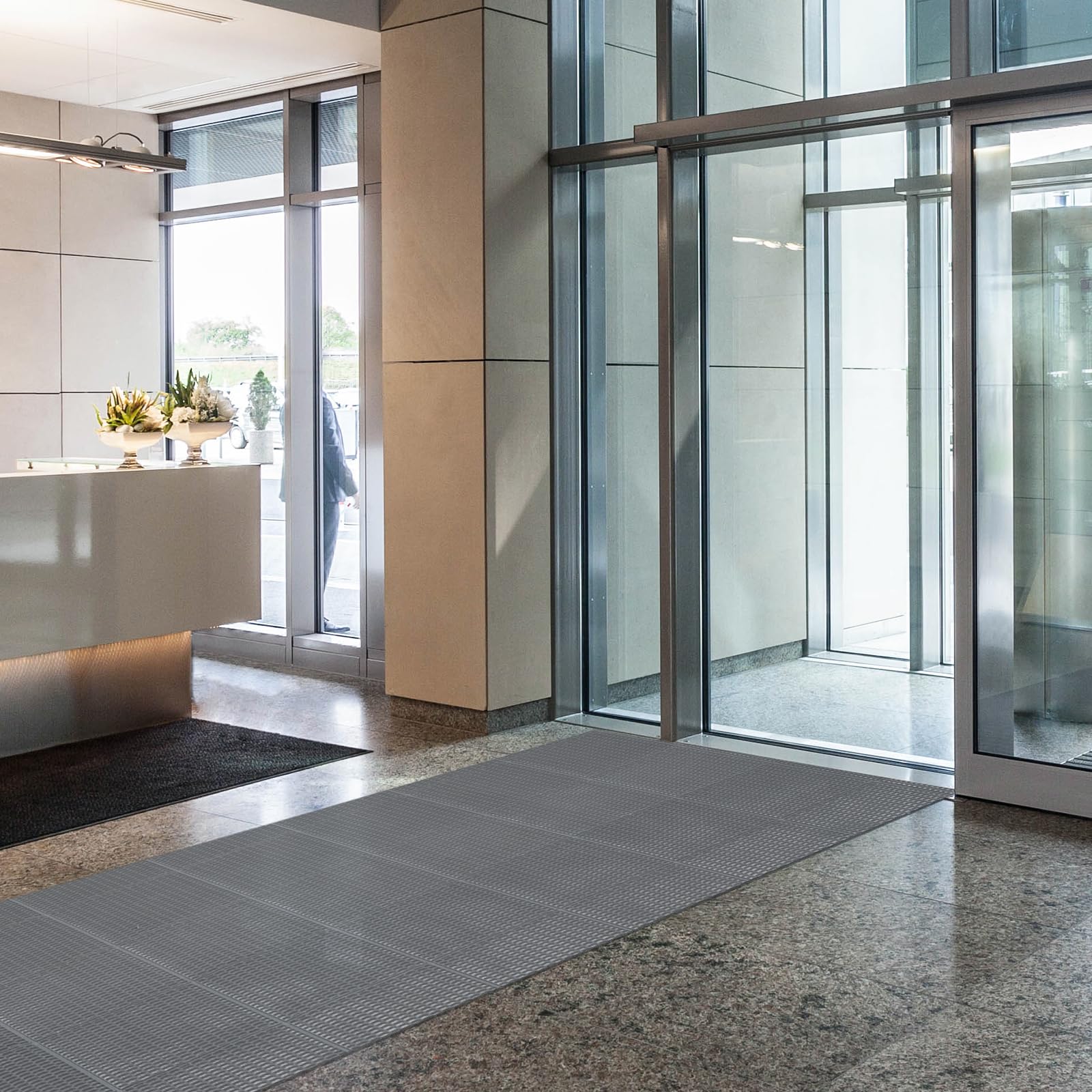 MYOYAY Alfombrilla de drenaje de 4 mm de grosor, 90 x 300 cm, antideslizante, alfombrilla de ducha comercial, alfombrilla de drenaje de malla de PVC, perforada, alfombrilla hueca de goma para cocina