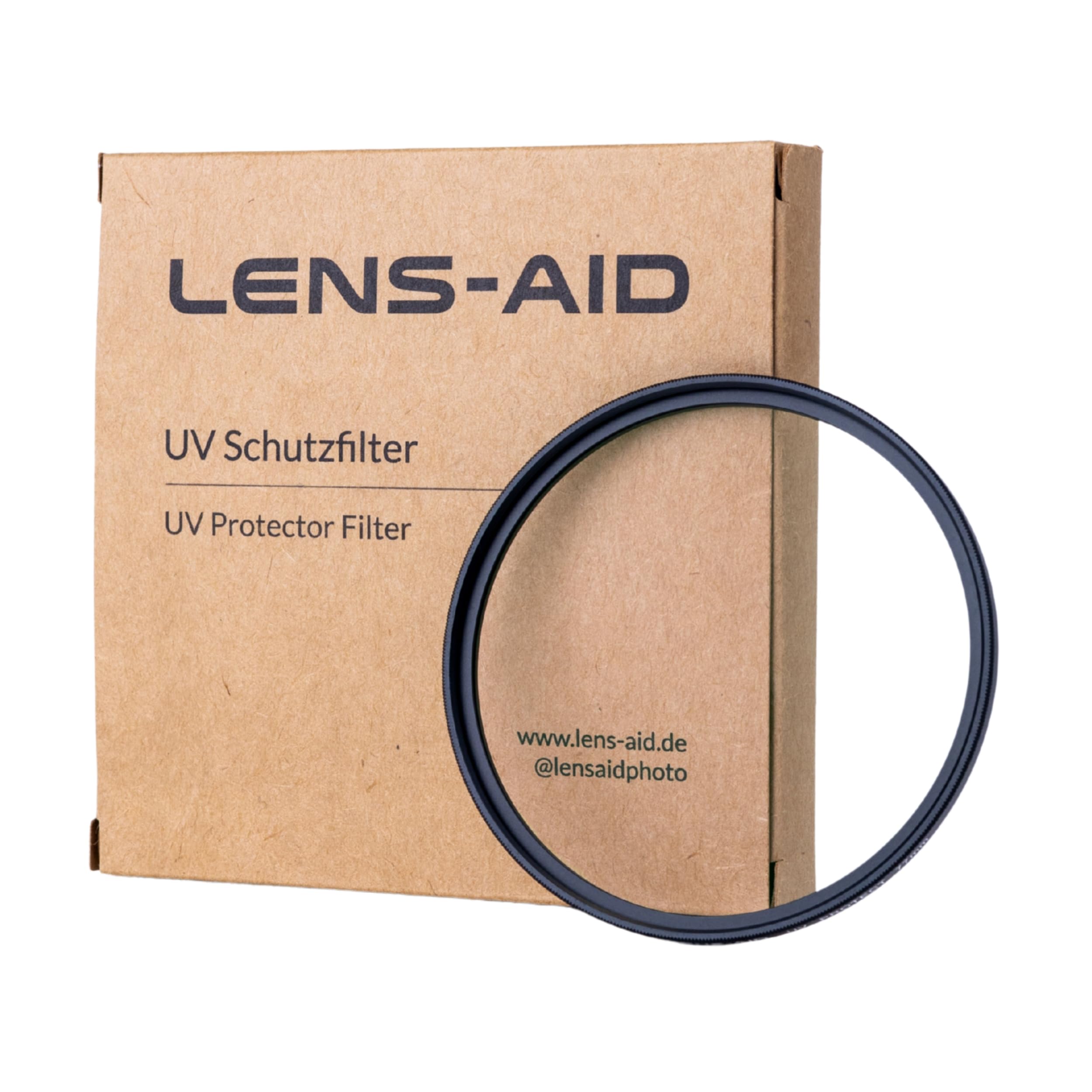 Lens-Aid UV-Filter 58 mm Schutzfilter Schott Glas B270 | Objektiv Protector mit 18-facher Nano-Beschichtung, Aluminiumfassung, Doppelgewinde und Aufbewahrungsbox