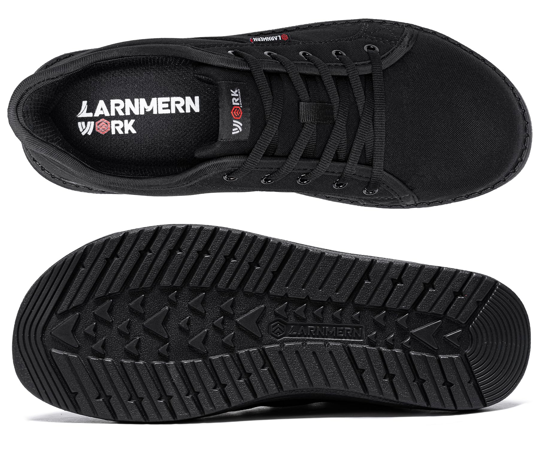 LARNMERN Arbeitsschuhe Herren Sicherheitsschuhe Leichte Stahlkappenschuhe Bequeme Stahlkappe Skateboard-Schuhe Dämpfung