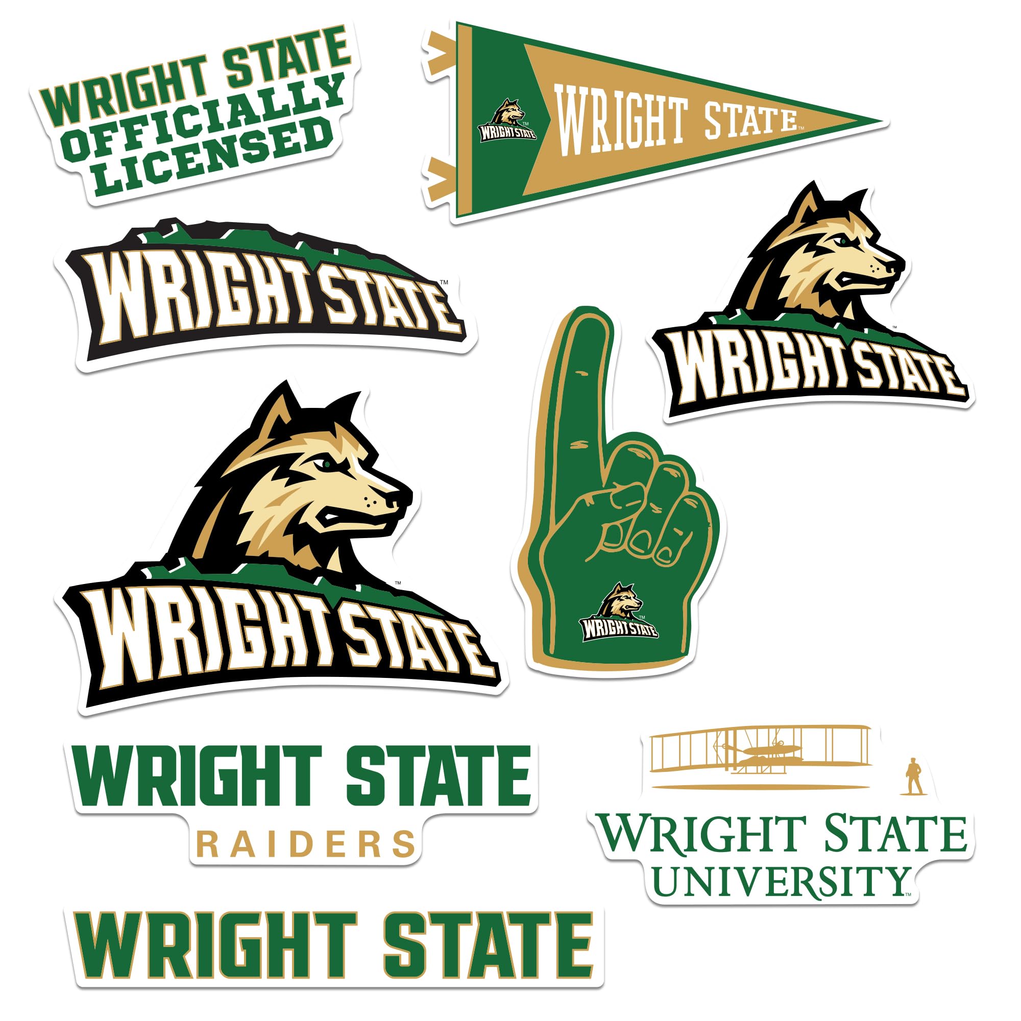 Wright State University 8ct Vinyl L Deluxe, Indoor/Outdoor, Set of 8