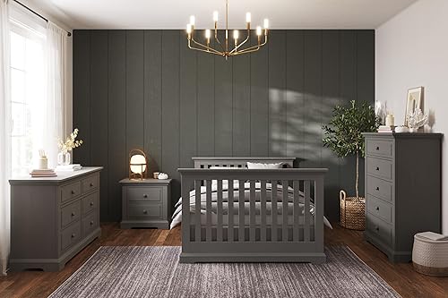 Miniatura 20 de Child Craft Ocean Grove - Mesita de noche de 1 cajón para guardería o dormitorio, cajón de almacenamiento grande, hecha de madera de pino Blanco/