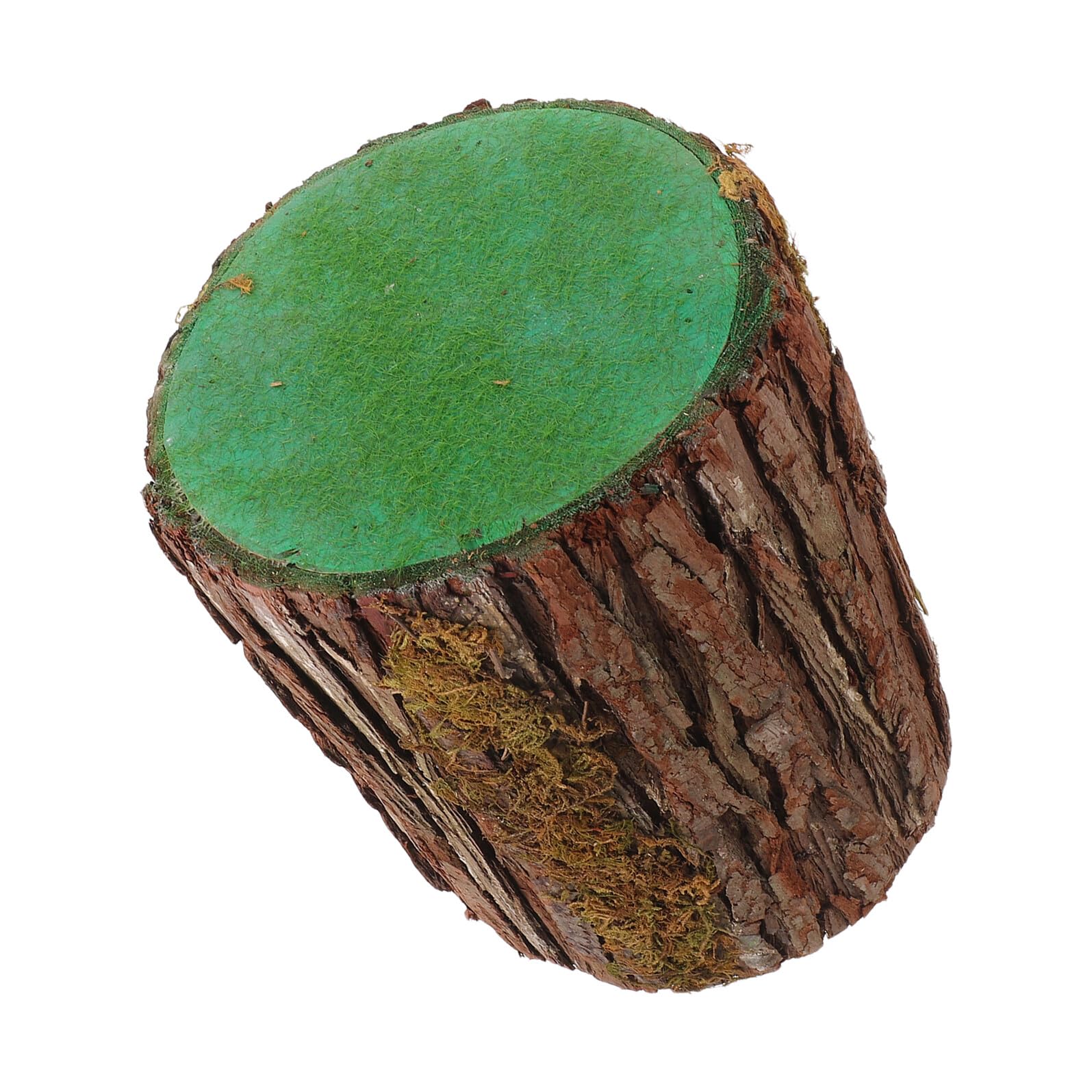 Künstlicher Baumstumpf mit Moos Hohler Holzstamm 20cm Rustikale Tischdekoration für Hochzeiten Fotorequisiten und Garten Deko