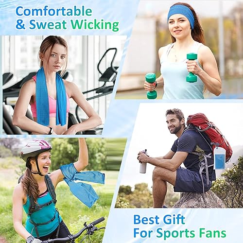 Miniatura 9 de ExTowel Excellent Toallas de enfriamiento para el cuello y la cara, (40 x 12 pulgadas), toallas de hielo a granel, suaves y transpirables para