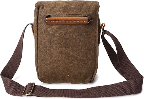 Miniatura 3 de Pequeña cámara bolsacaso, bolso de la honda del mensajero del hombro de la cámara de la vendimia de la lona de la vendimia DSLR