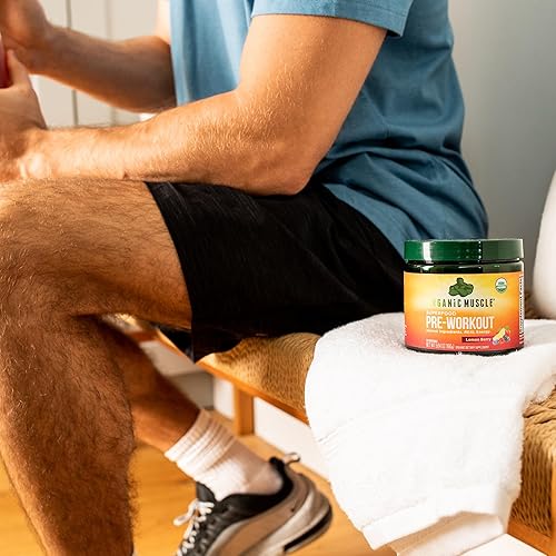 Miniatura 20 de USDA Organic Pre-Workout Powder, Strawberry Mango Energía limpia sin nerviosismo Impulso natural del rendimiento Sin edulcorantes artificiales