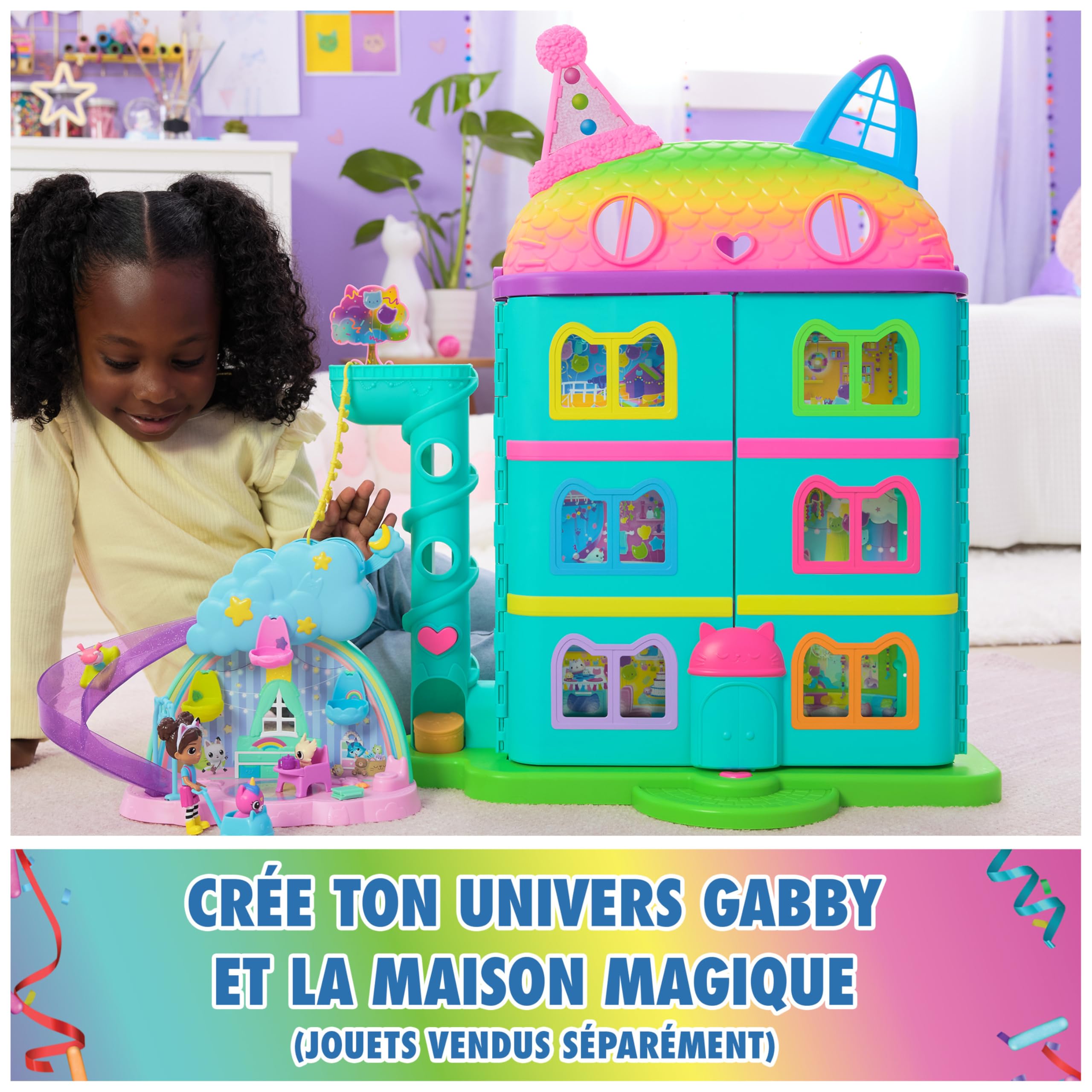 Gabby et la Maison Magique - Gabby Dollhouse - Nurserie Chatons - 17 Eléments Avec 4 Figurines - Dessin Animé Jouet Maison De Poupée - Jouet Enfant 3 Ans Et +
