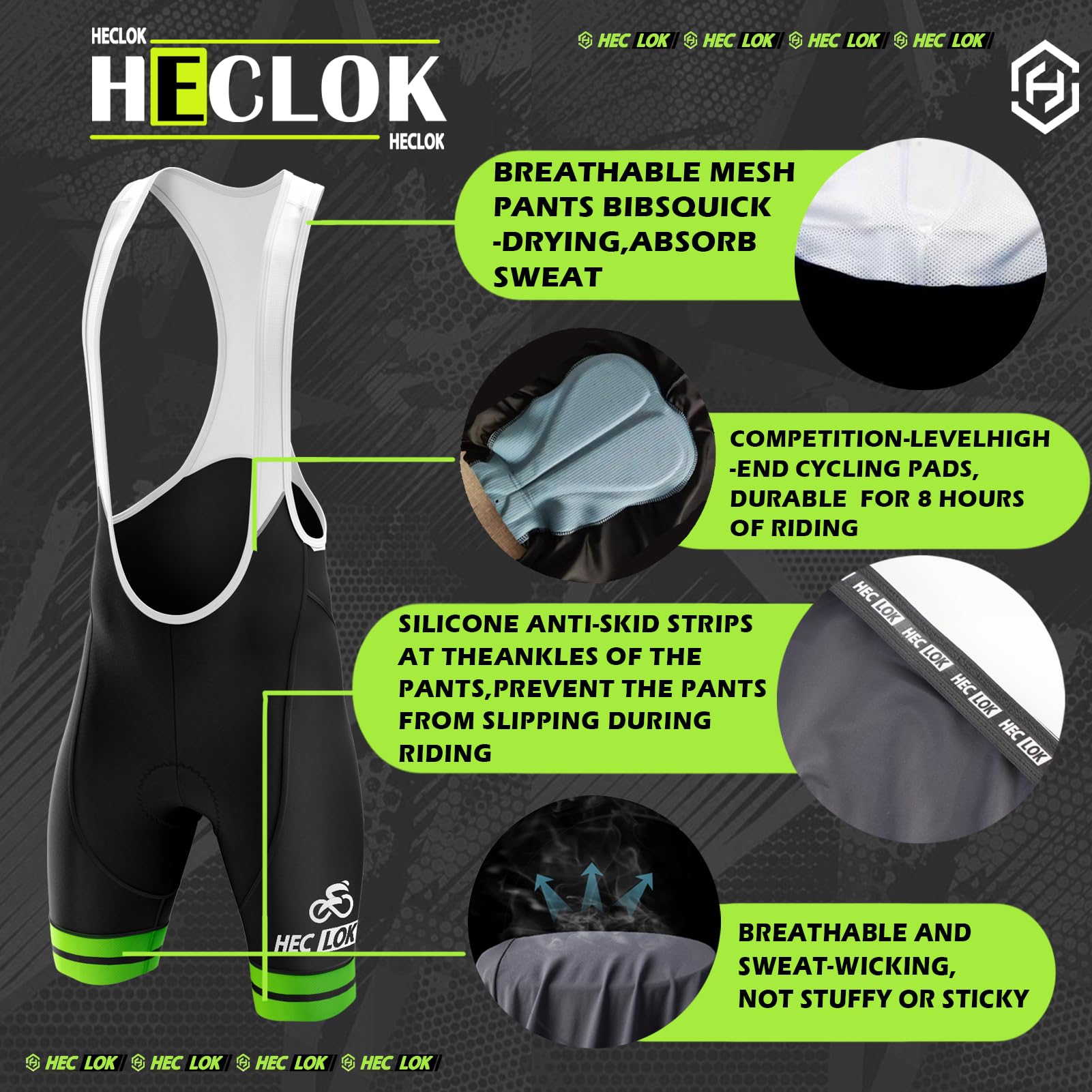 Conjunto Ciclismo Hombre - Camiseta Manga Corta + Culotte con Badana - Ropa Bicicleta Carretera y MTB - Tejido Transpirable y Antisudor - Guantes gafas - 4 Piezas para Verano
