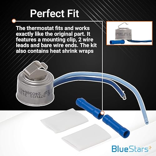 Miniatura 5 de BlueStars Ultra Durable 5303918202 - Pieza de repuesto para termostato de descongelación para refrigeradores Frigidaire & Kenmore - Reemplaza