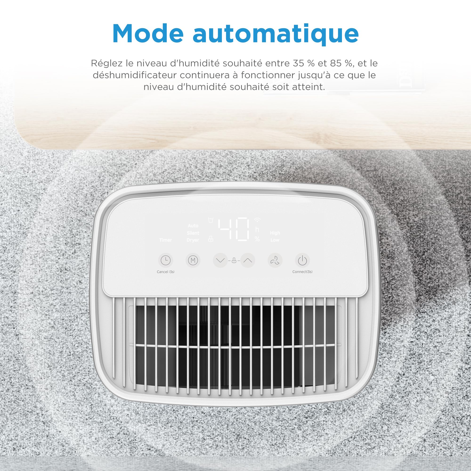 MIDEA Deshumidificateur d air Anti Moisissure 12L - Compresseur Intelligent et APP - Absorbeur d'humidité electrique - Séchage du Linge, Capteur d'humidité Auto et anti-condensation - Idéal pour 35m²