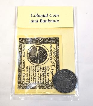 Our Amendments - Authentic Replica Colonial Coin 1776 & Banknote 1778 Set - Bagged with description