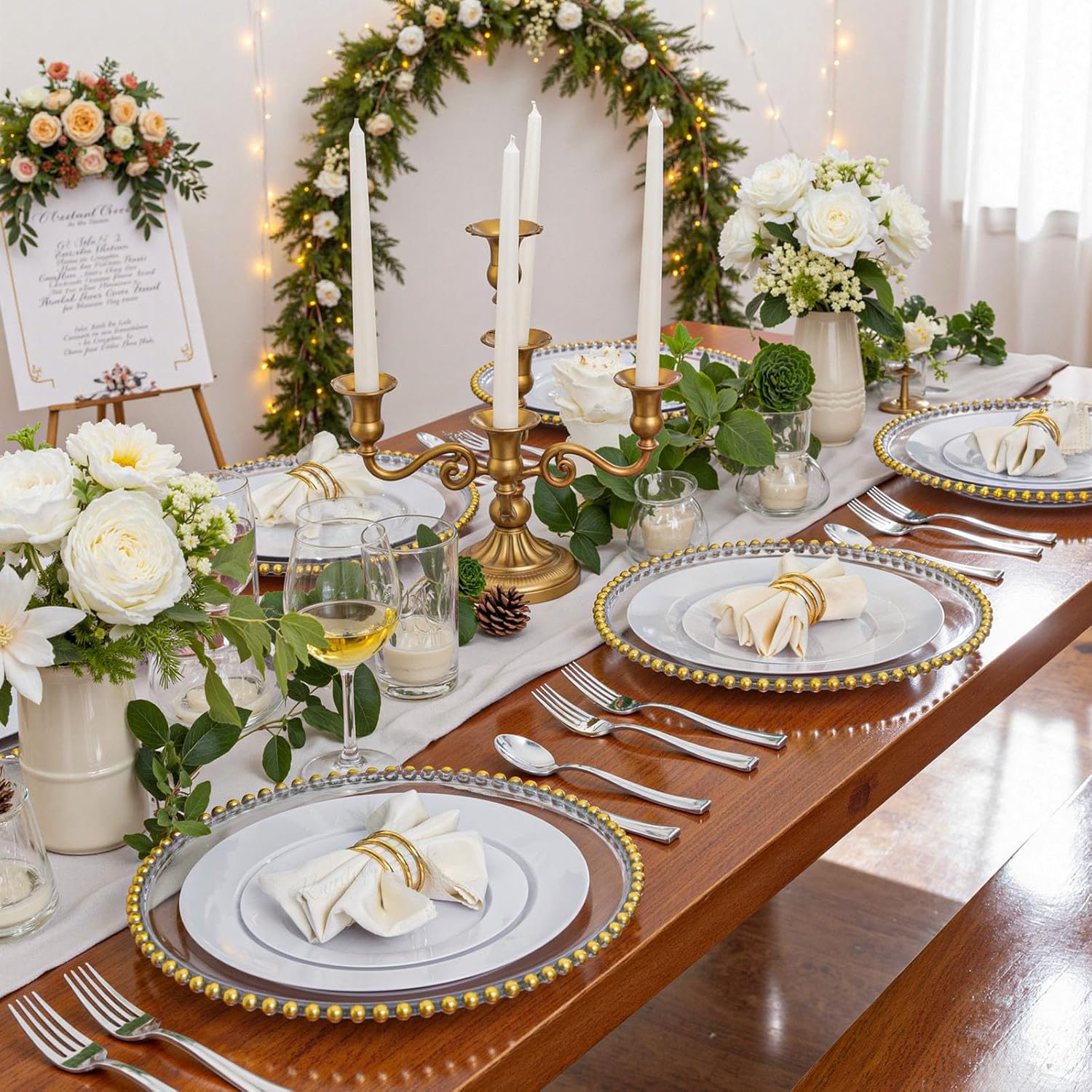 WDF 500PCS Silver Plastic Silverware - Plastic Silver Utensils - 250 Forks 125 Spoons 125 Knives - Heavy Duty Disposable Silverware Sets for Party Baby Shower Wedding Spring - Image 7