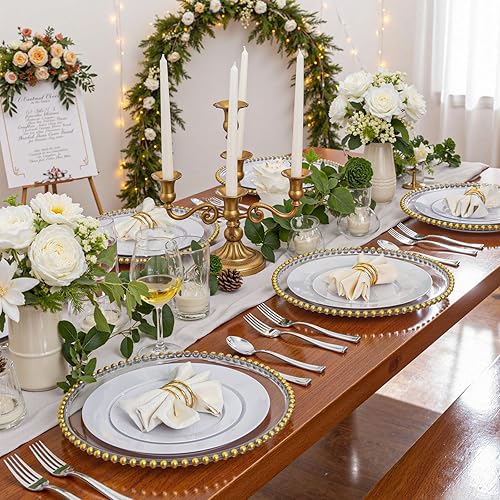 Vista 43 de WDF 500 cubiertos de plástico plateado – Utensilios de plástico plateado – 250 tenedores, 125 cucharas, 125 cuchillos, juegos de cubiertos Plata