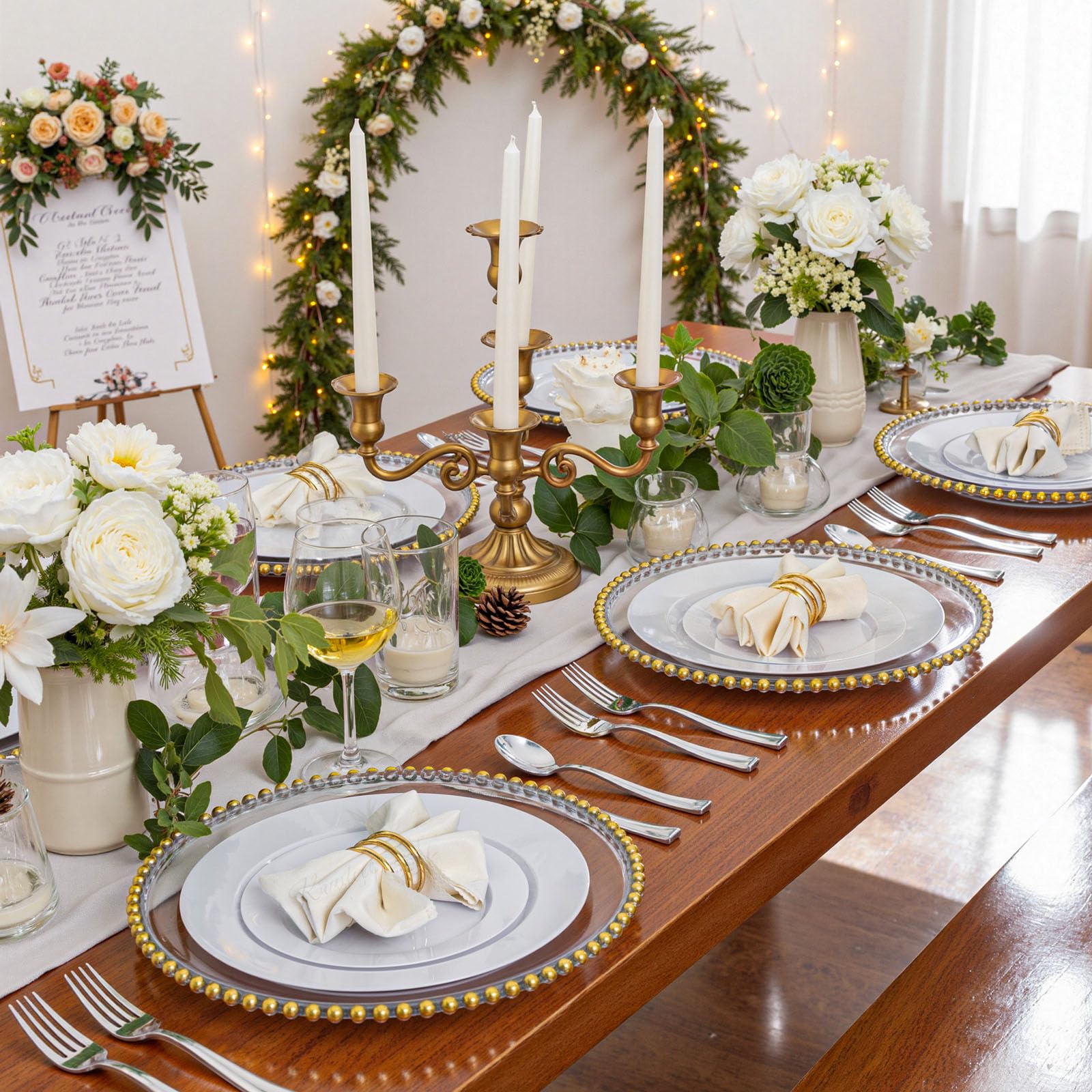 300 Piece Disposable Silverware - Party & Wedding Cutlery -3