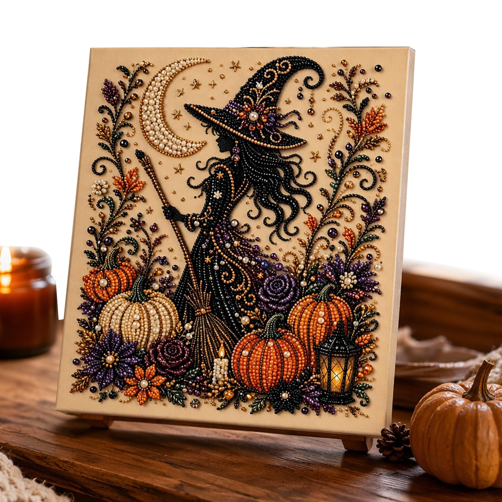 Halloween Ghost Pearl Art DIY Kit Spooky 3D Diamond Paintings for Adult