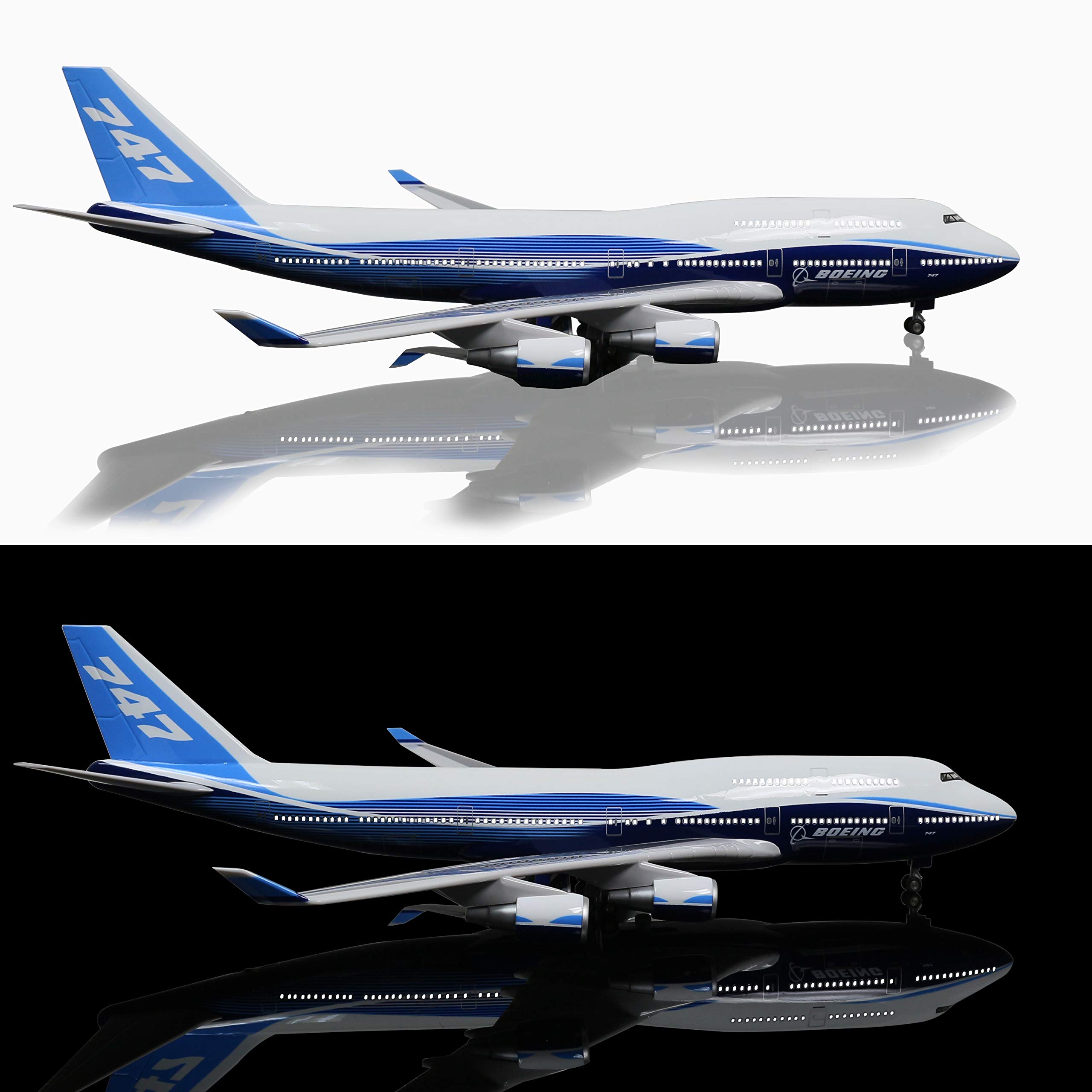 Amazon.com: 24-Hours 18” 1:130 Model Jet Airplane B747 Model