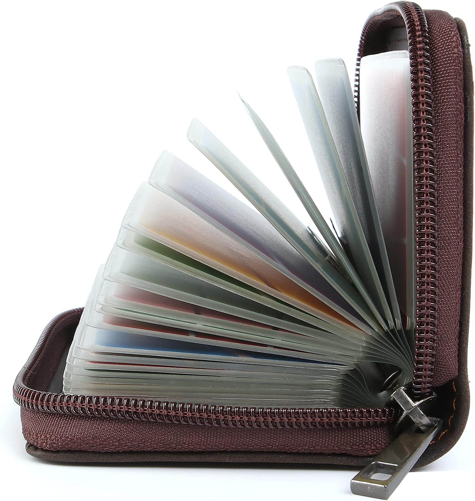 Credit Card Holder Wallets for Women Men Leather (Brown Special Leather#2)