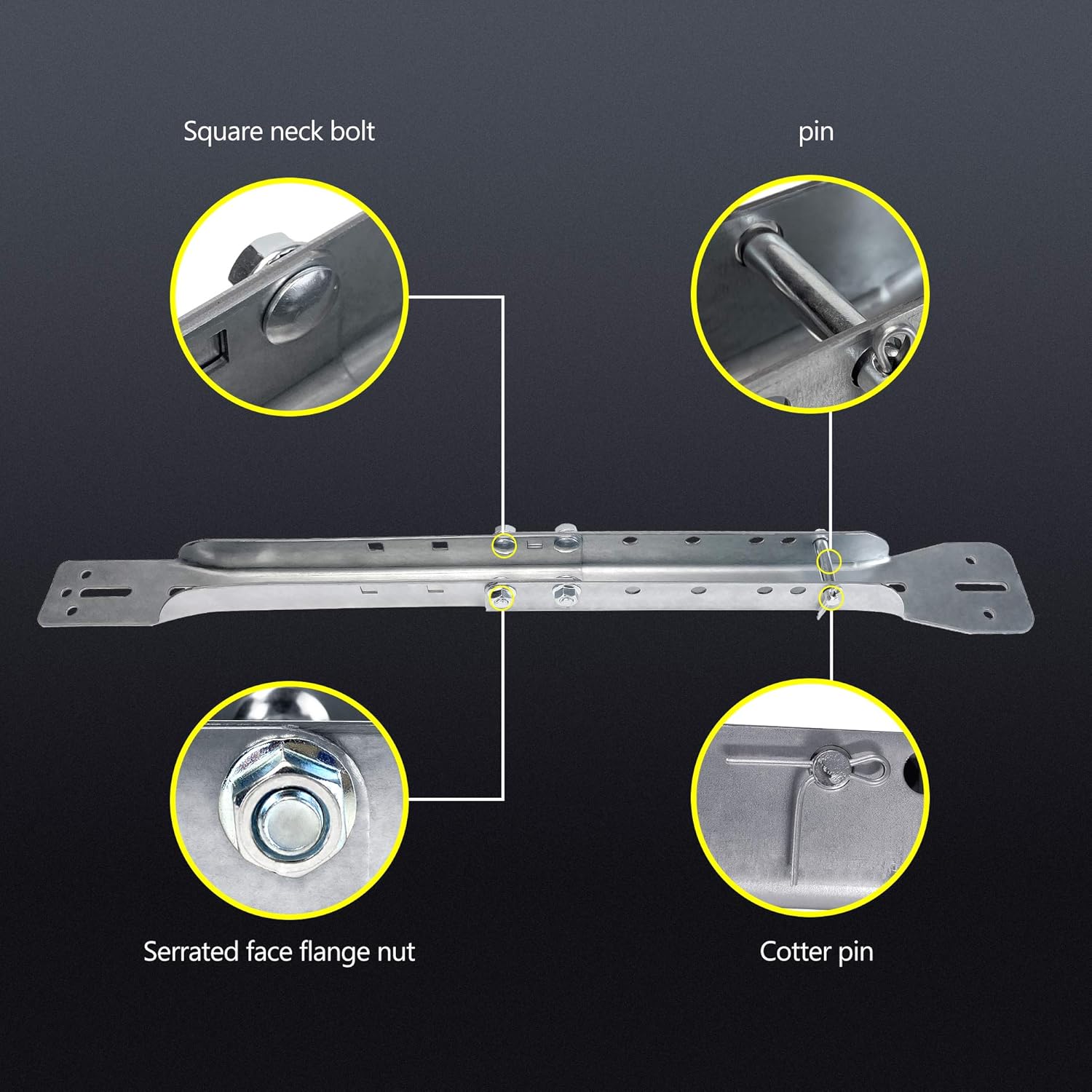 Magisale Garage Door Parts Bracket Adjustable Reinforcement Bracket, Carbon Steel Zinc Plated - - 