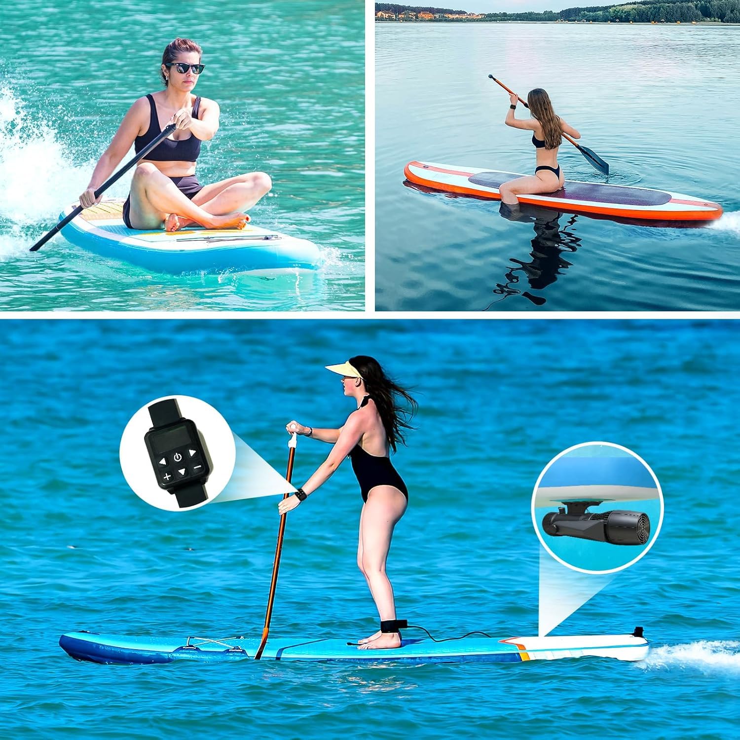900W Unterwasser-Scooter mit 16AH abnehmbarer Batterie, 2,8 m/s Hochgeschwindigkeits-Elektroflosse für SUP, Surfboard, Kajak