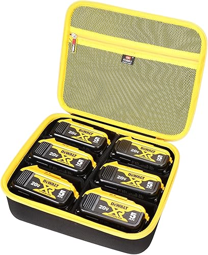 Miniatura 9 de FBLFOBELI Estuche de transporte duro de EVA para batería DEWALT/Milwaukee 8v/12v/18v/20v/60v Max XR, capacidad para batería de 20V