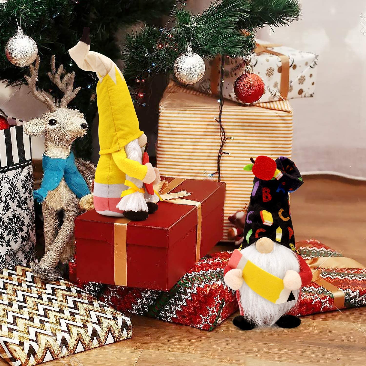 Décorations Darbres De Noël Nordiques, Ornement De Gnome En Peluche À La Main Décor De Table Scandinave, Poupée Elfe De Vacances Festive Pour Arbre De Noël, Décoration De La Maison Du 1,1