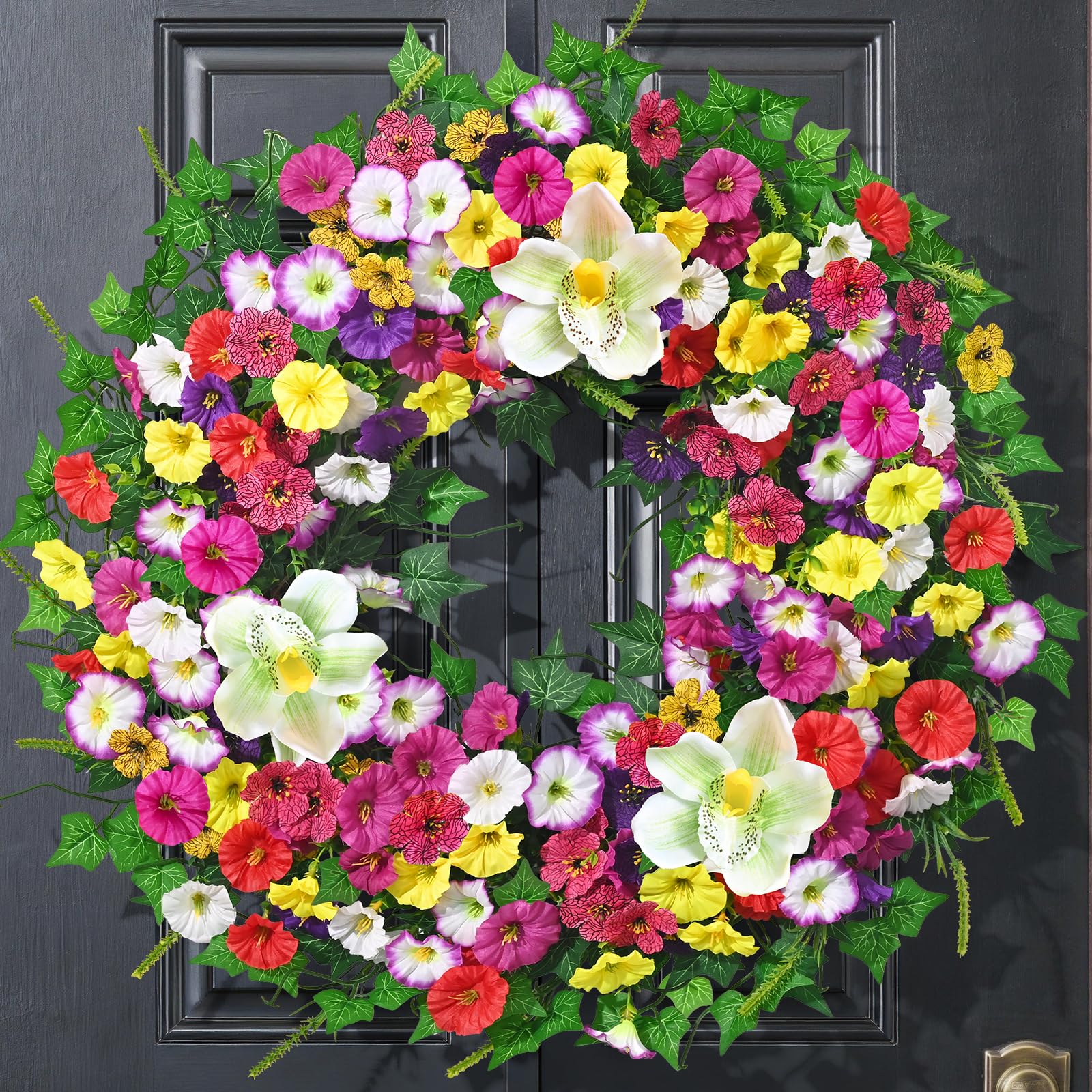 Amazon.com: Yastouay Spring Summer Wreaths for Front Door, 24 Inch