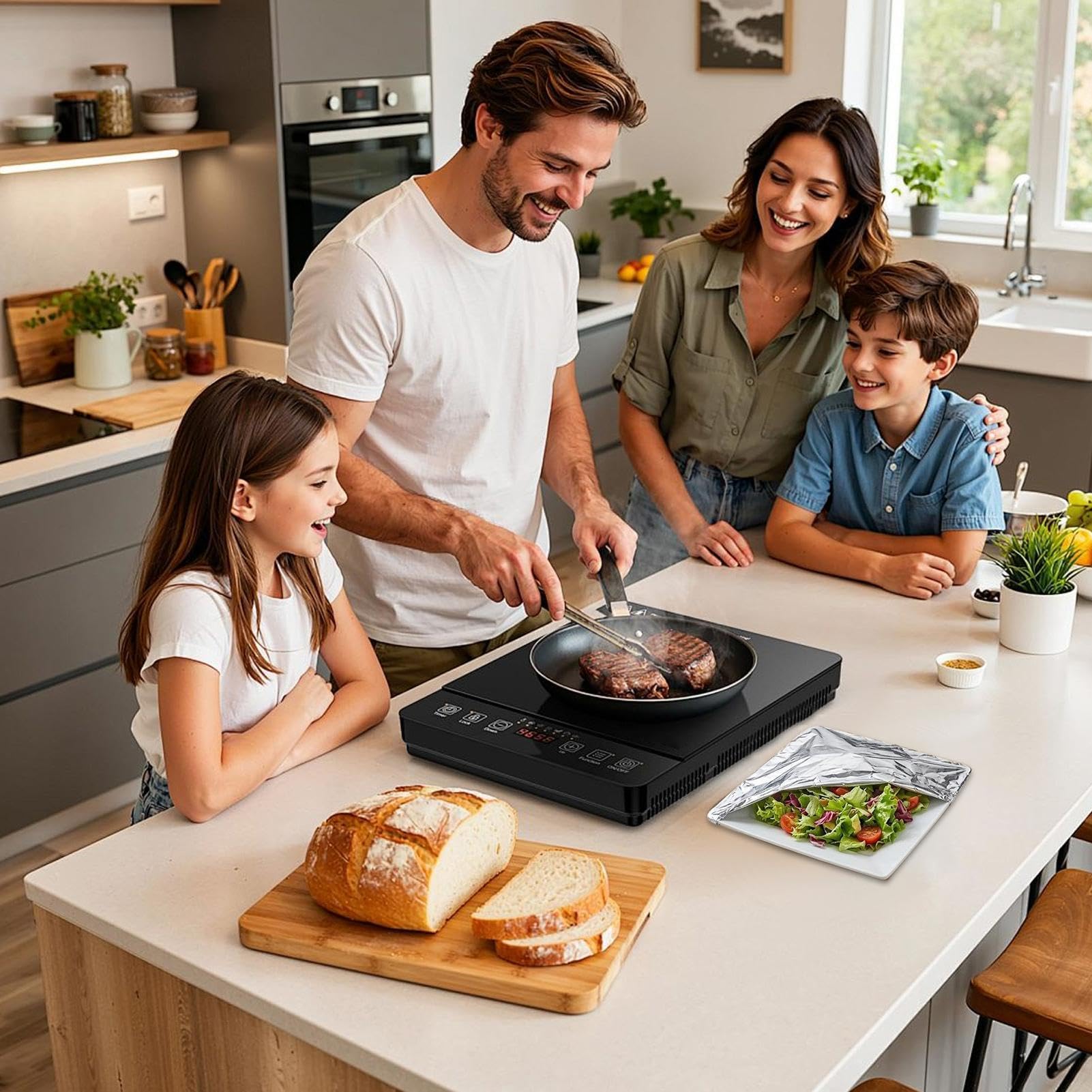 Générique Deckel aus Aluminiumfolie – waschbar und faltbar | Deckel für Lebensmittel aus Aluminium, für Restaurant, Camping, Hotel, Schlafsaal, Wohnung, Haus, Küche, Picknick, Badezimmer