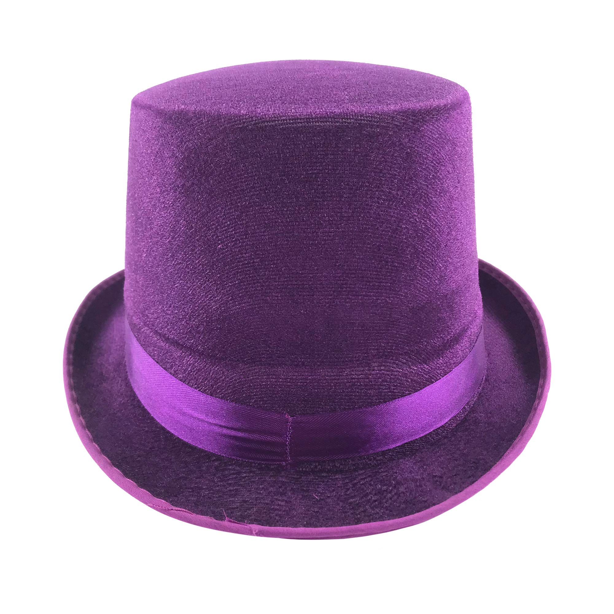 Carnavalife Sombrero Chistera de Copa de Fieltro Satén Gorro de Ronda Mago con Cinta de Raso para Adultos y Niños