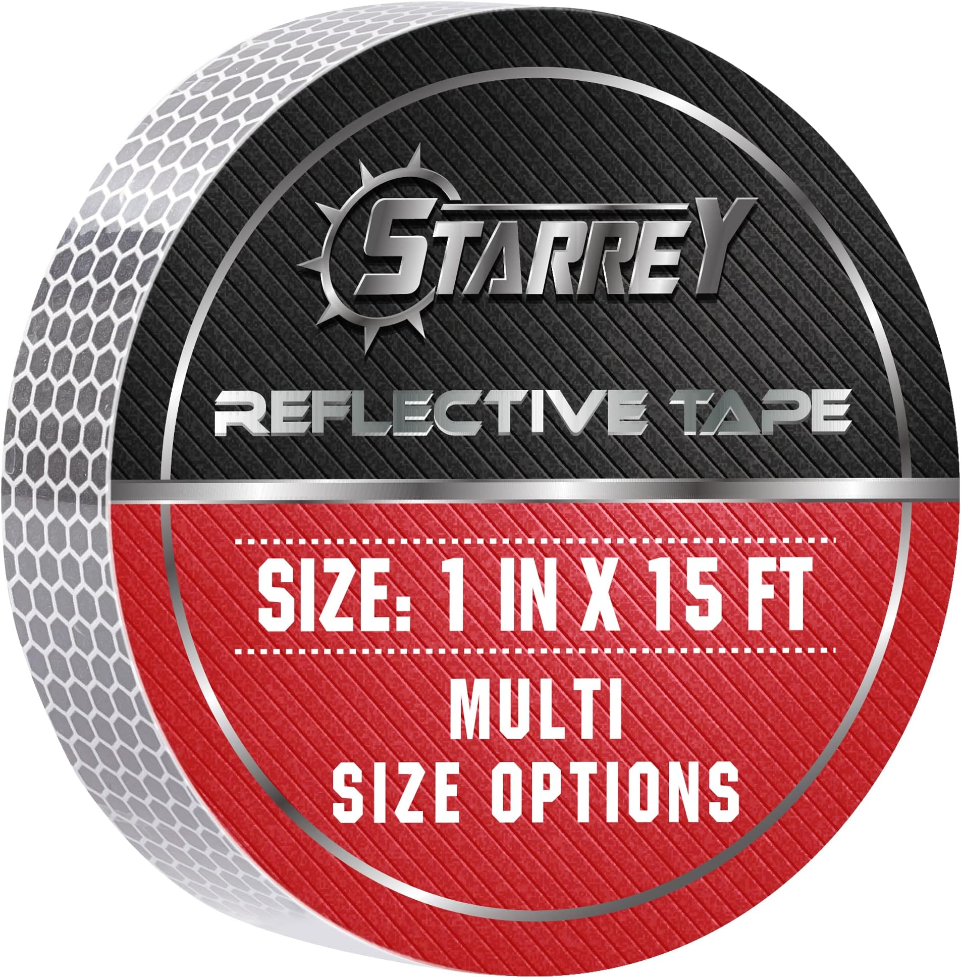 Flexible Reflective Tape White Silver 1 Inch X 15 Feet High Intensity Grade DOT-C2 Safety Tape Waterproof Conspicuity Trailer Reflector