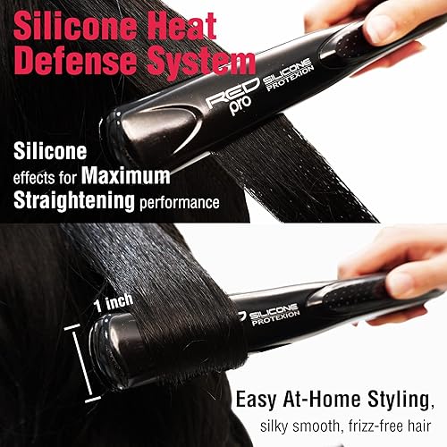 Miniatura 2 de Kiss Products Red Pro - Plancha plana de silicona Protexion, 1 pulgada, 1 libra