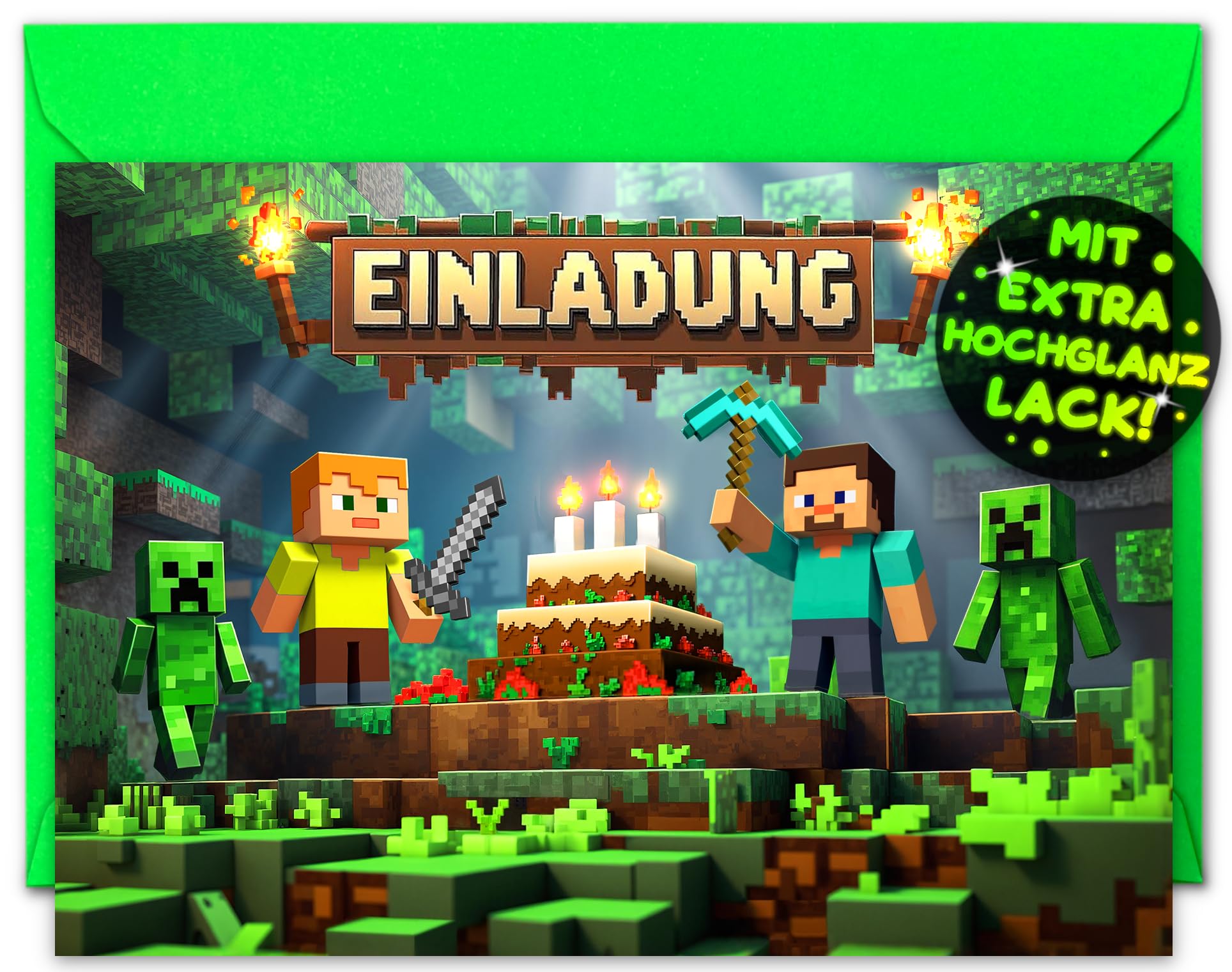 VULAVA 12x Gaming EINLADUNGSKARTEN KINDERGEBURTSTAG Junge Mdchen + 12x Umschlge - die Gamer PARTY Karten sind die Gamer EINLADUNG fr Jungen Mdchen Kinder GEBURTSTAG Einladung VIDEOSPIEL ZOCKEN