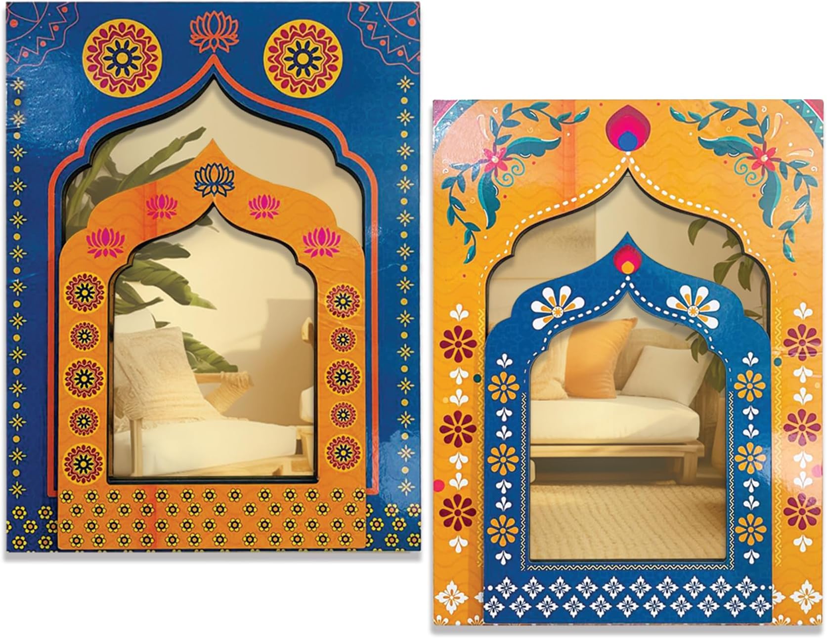 RAG28 Wooden Jharokha Style Wall Decor Set of 2 Home Decor Items (SJ2