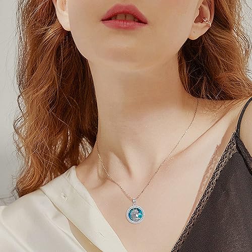 Miniatura 5 de ONEFINITY Collar de calavera de San MiguelNefertitiAnubisAnkhMaríaMedusaJesúsLolita Calavera Collar de plata de ley 925 con colgante de ángel de Año