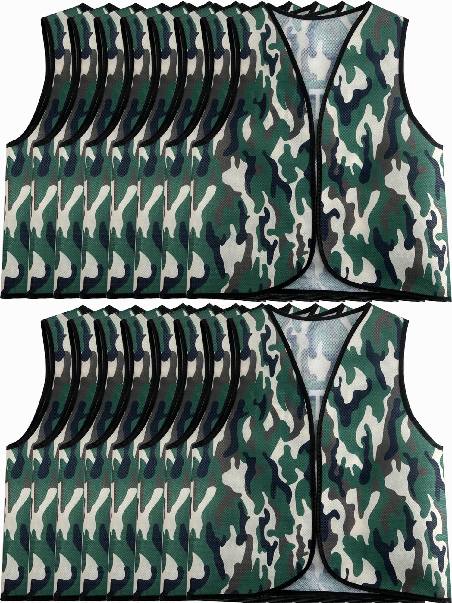 Puteraya 16 Pcs Kid Career Role Play Vest Costume Construction Fireman Police Soldier Vest Bulk for Kid Halloween Cosplay