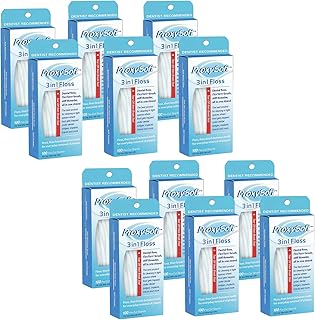 ProxySoft Periodontal Floss, 12 Packs - Dental Floss Threader, Braces Floss and Thick ProxyBrush for Daily Care of Periodontal Disease and Gum Health - Orthodontic Flossers for Braces and Teeth